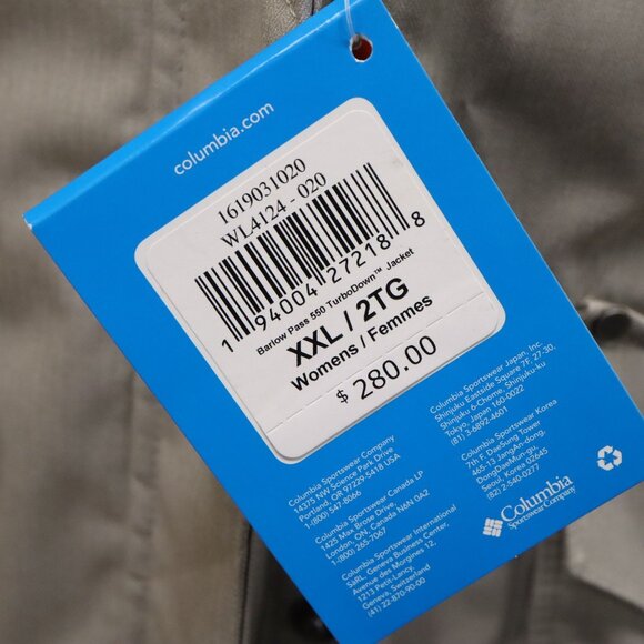 NWT Columbia Coat Barlow Pass 550 TurboDown Omni Heat - Womens XXL Runs Like XL - Picture 16 of 16
